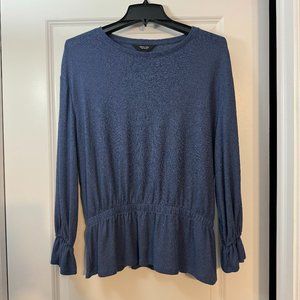 Blue Simply Vera Long Sleeve Blouse Size XS